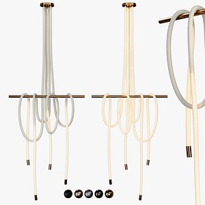 Luke Lamp Pendant light002 - 2lights - 2mat 3D model