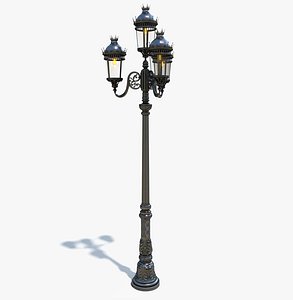 3D Lamp Post 8K PBR Textures model