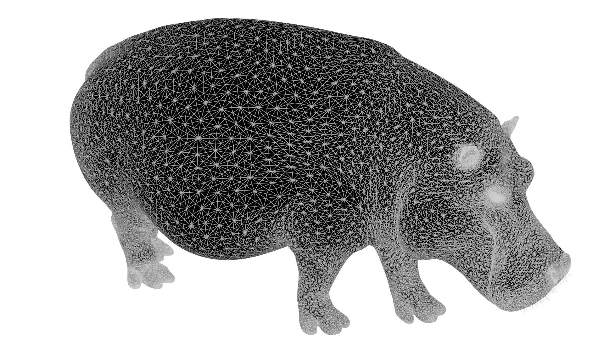 Hippo 3D - TurboSquid 2142139