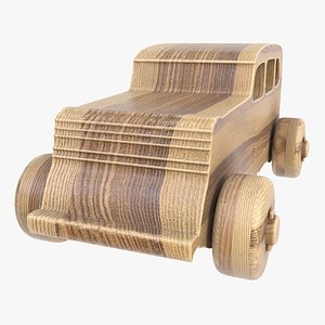 Wooden kids car 31 3D model