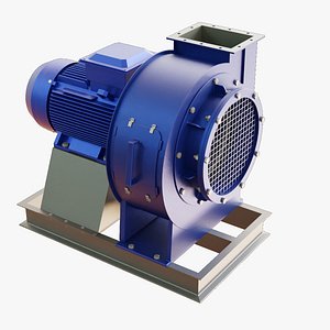 3D industrial centrifugal fan blower