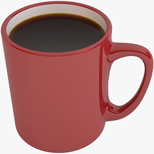3D black coffee cup model