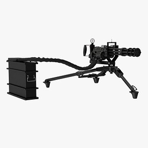 minigun m134 tripod mount 3D