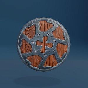 3D Stylized Shield low poly game ready