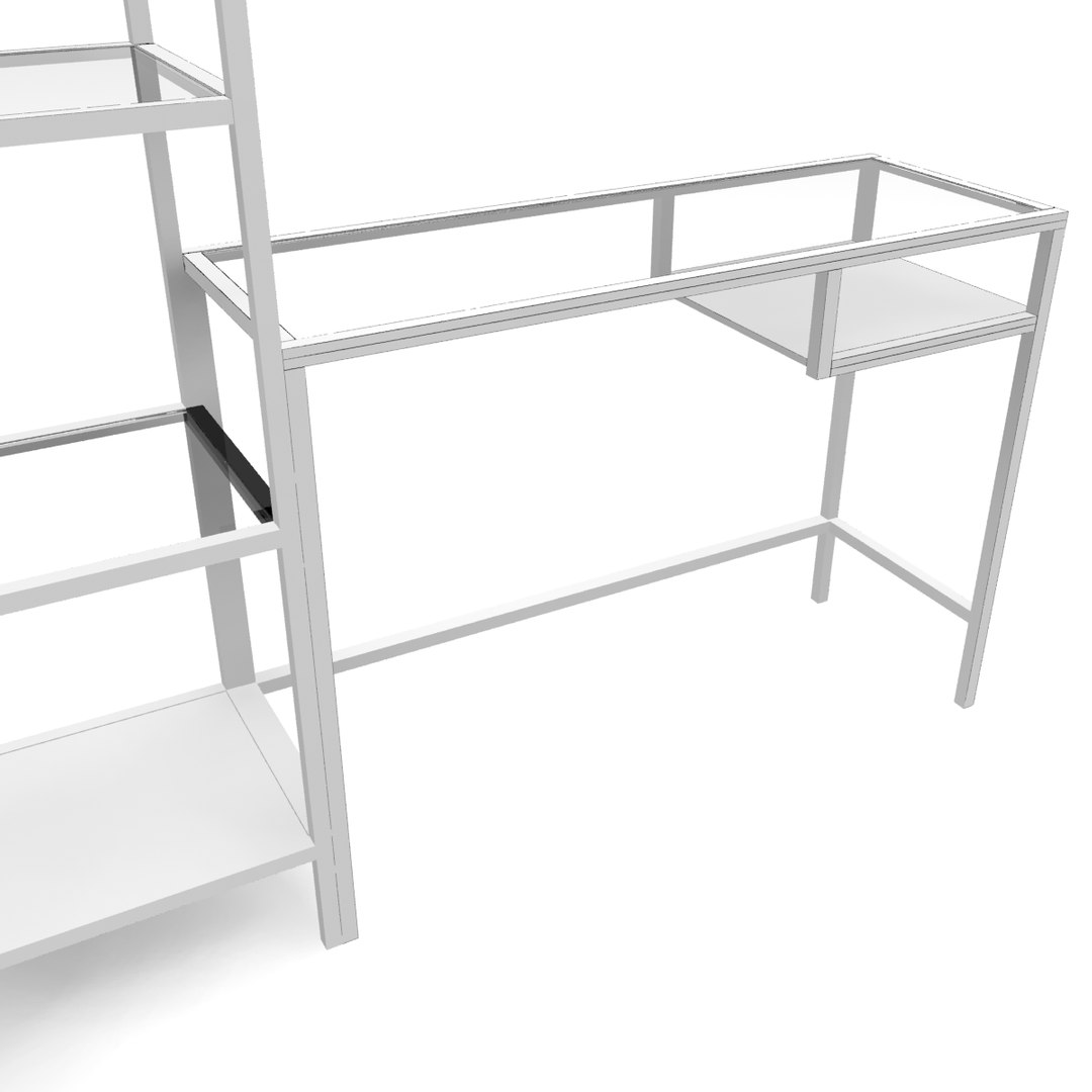 3d ikea shelving unit set