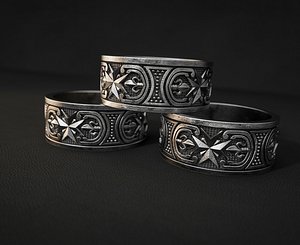 3D jewelry ring pattern