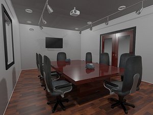 office scene 3d 3ds