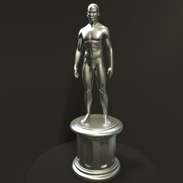 modern sculpture person 3d model