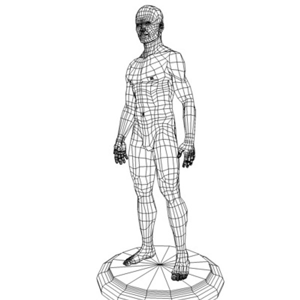 modern sculpture person 3d model