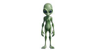 3D Zerath Alien Character Lowpoly Rigged model