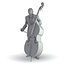 3D realistic musicians music model