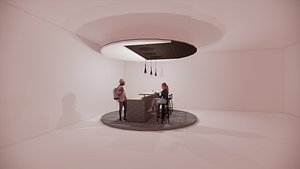Simple Modern Bar Design 3D model