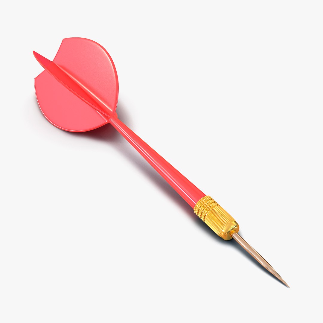 Dart Needle 2 Red 3D model preview