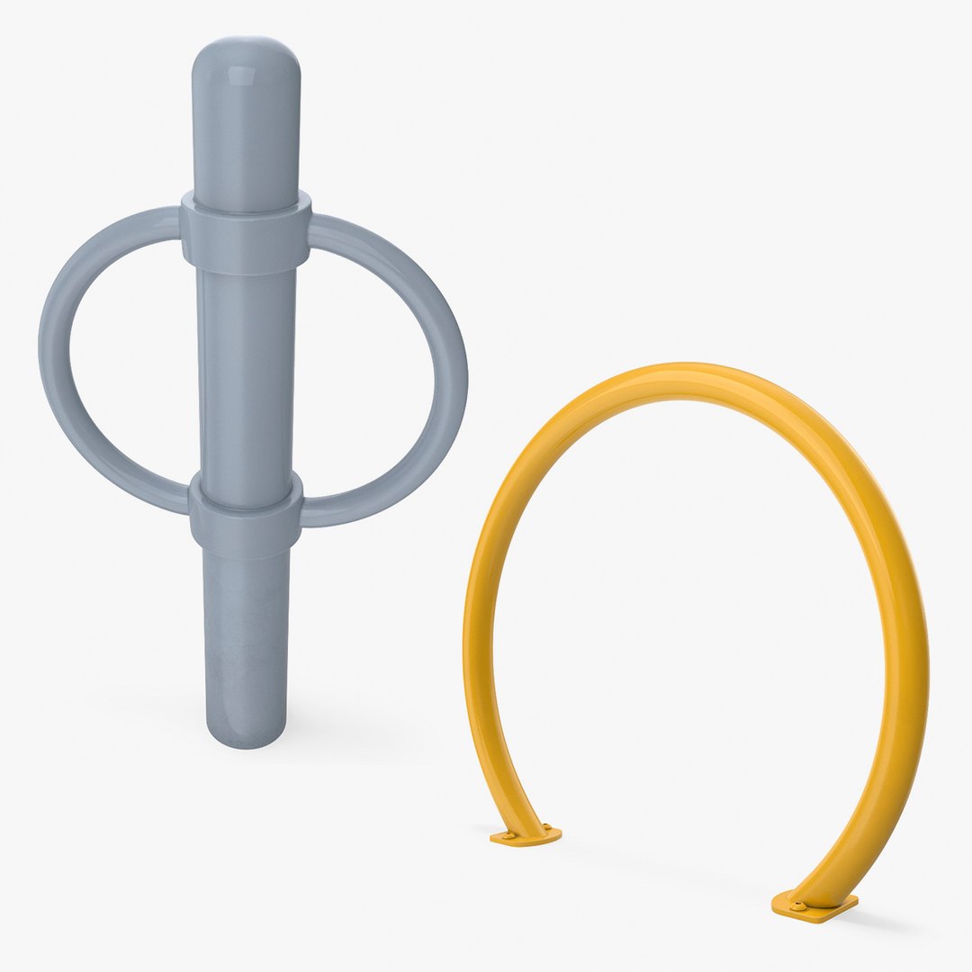 Bicycle Street Racks Collection 3D model preview