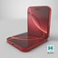 iPhone Flip Bent Crimson Red