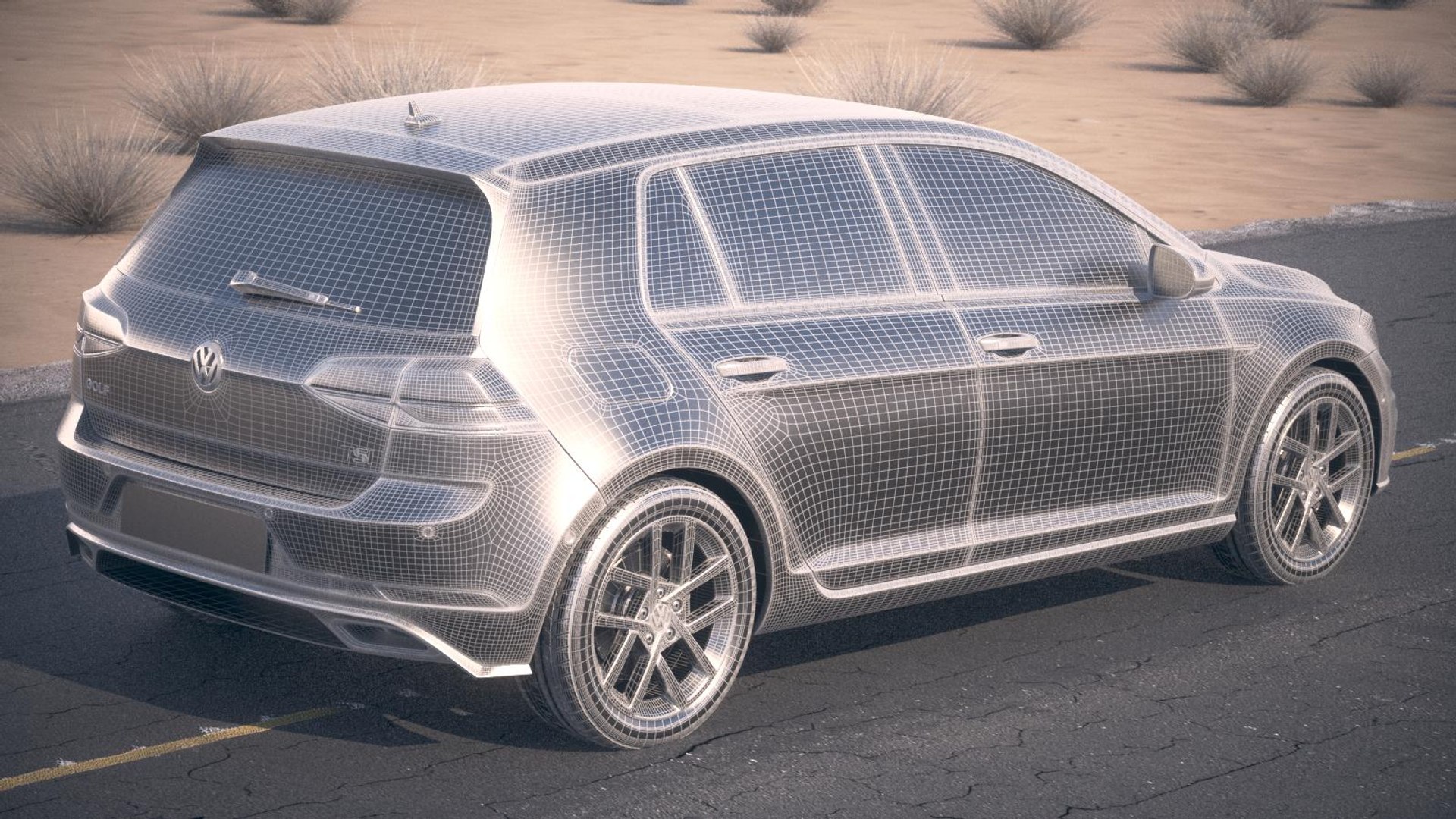3d Model Volkswagen Golf R