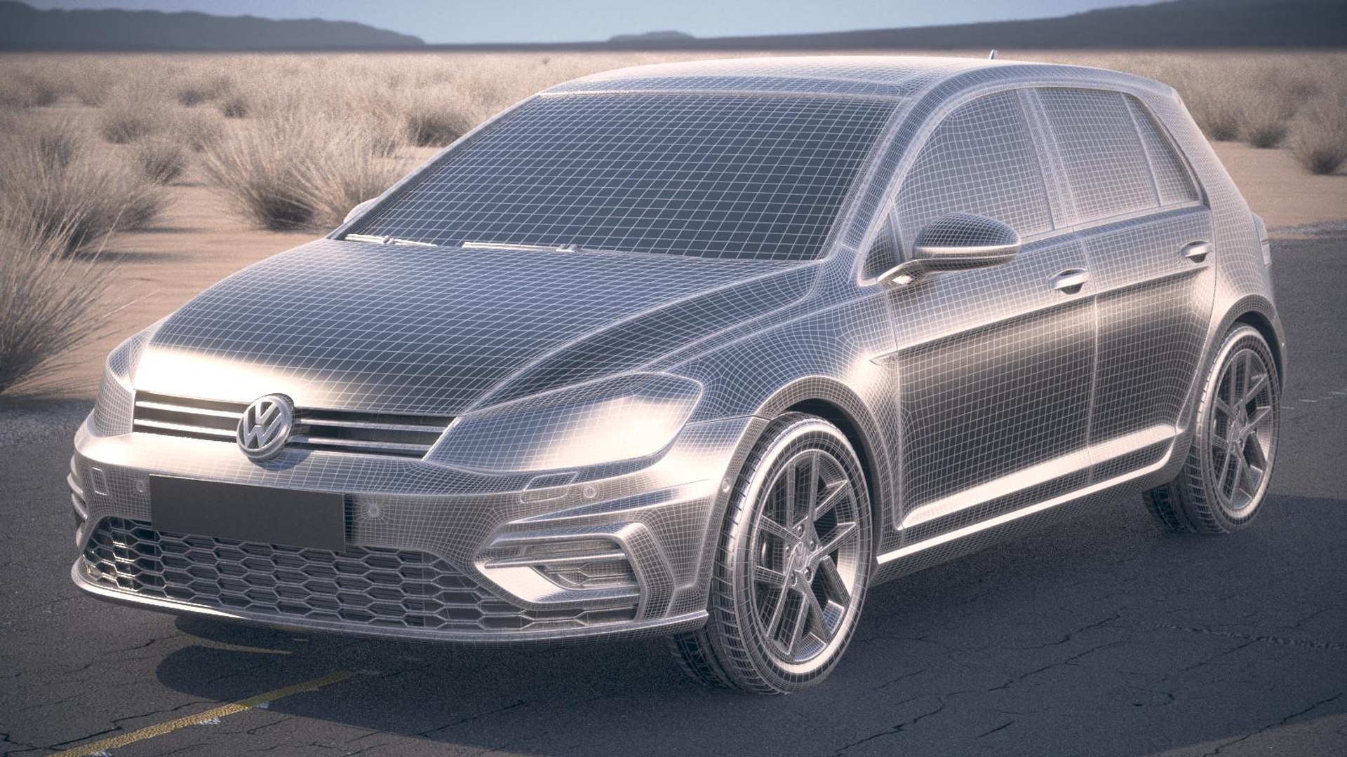 3d Model Volkswagen Golf R