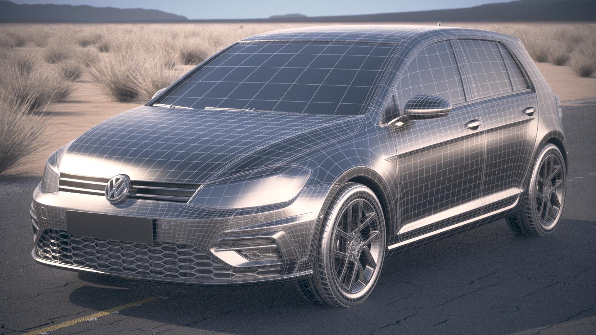 3d Model Volkswagen Golf R