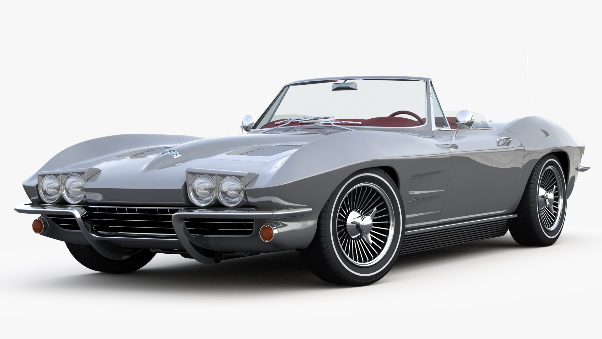 3D Corvette Convertible C2 Sting Model - TurboSquid 1624338