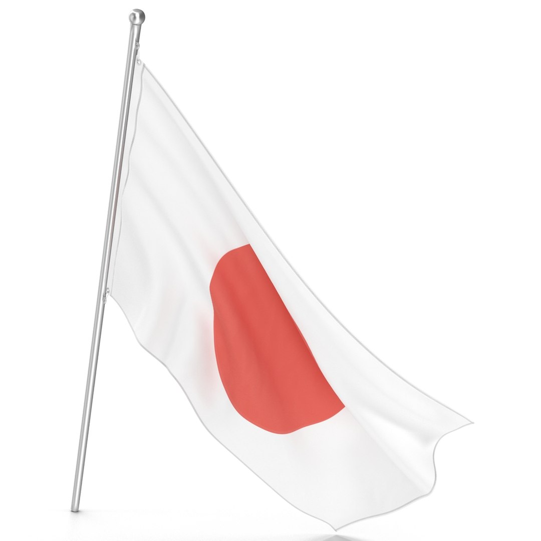 Japan Flag 3D Model 3D model preview