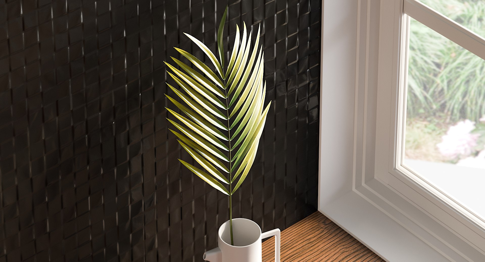 realistic faux palm leaf model https://p.turbosquid.com/ts-thumb/d2/FY5iiG/kyl7K0A8/_view02/jpg/1572172551/1920x1080/fit_q87/0f4920fbafdbeef09890a0d2bdc73071b5bbd301/_view02.jpg