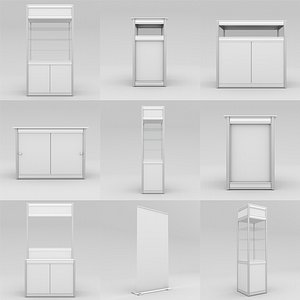 3D Collection of Octanorm Stall Asset model