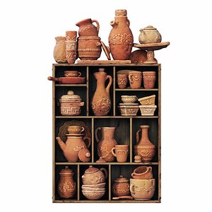 3D dishes clay model