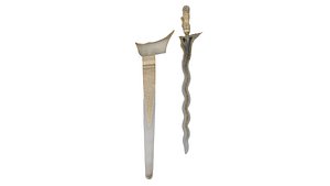 Keris Bali Indonesia Traditional Weapon 3D Asset 3D model