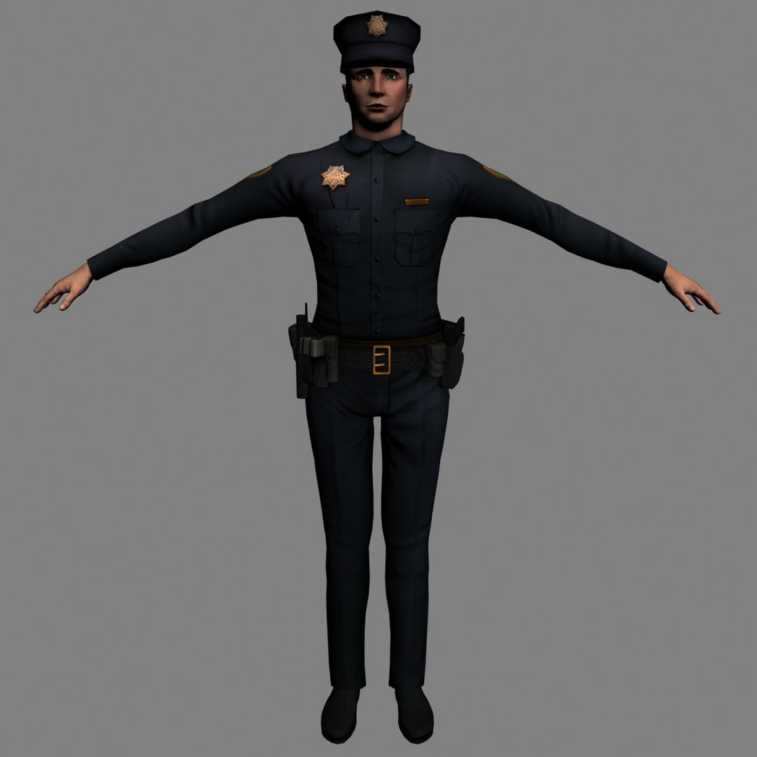 Police Officer 3d Max