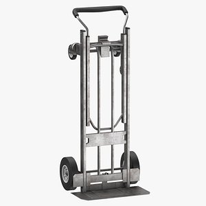 3D Hand Truck Dolly Clean and Dirty model