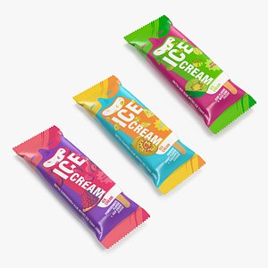 3D Ice Cream Packagings Collection model