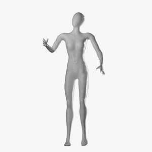 Rigged Female Mannequin 02 3D