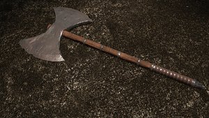 3D model viking axe