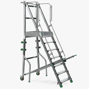 Folding Platform Ladder with Narrow Undercarriage