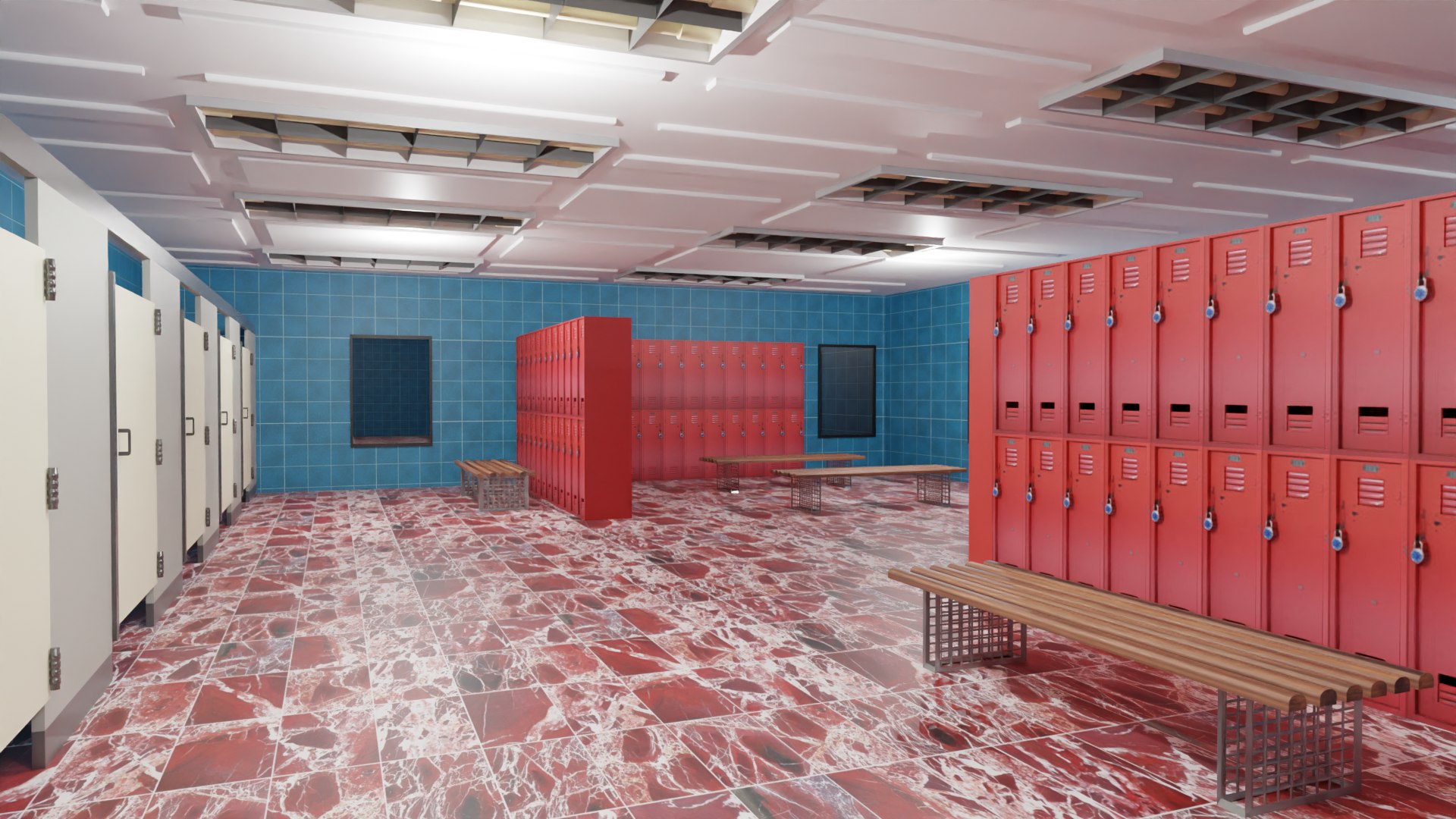 Locker Room 3D Model - TurboSquid 2164812