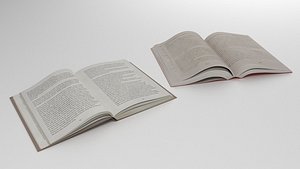 open books soft binding 3D model