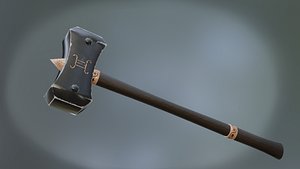 3D battle hammer model