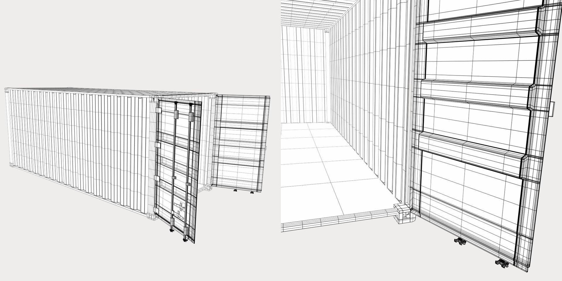 Open Shipping Container 3D Model - TurboSquid 1333361