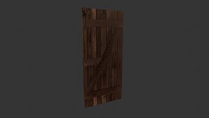door wood wooden 3D