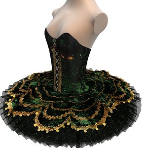 tutu ballet esmeralda 3D model