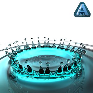 crown water drop 3d model
