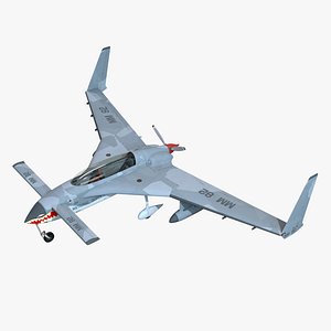rutan long-ez aircraft 3D model