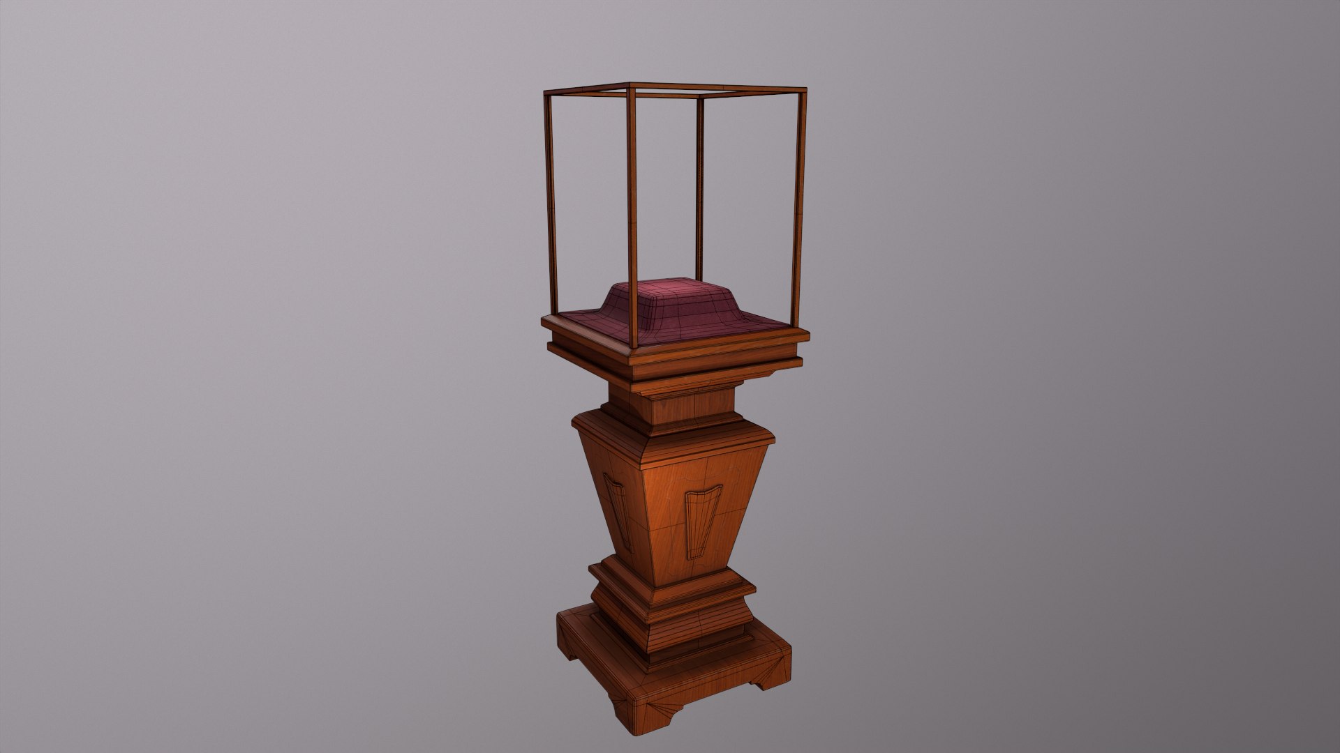 3D Antique Display Case Model - TurboSquid 2488553