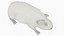 Albino Guinea Pig Red Eyes and Short Hair White Fur for Cinema 4D