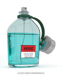 3d hugo man fragrance perfume bottle model