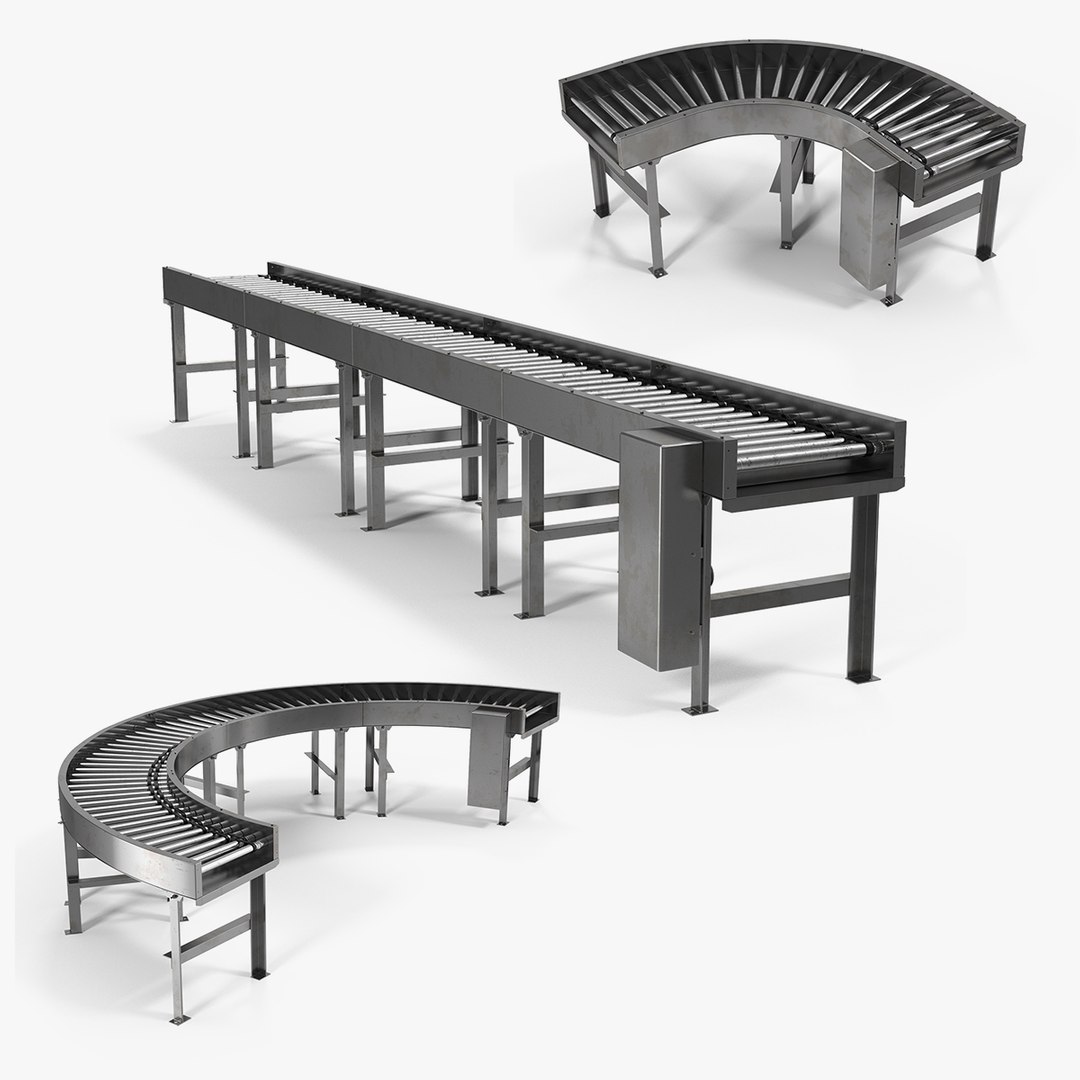 Roller Conveyors Collection 3D model preview