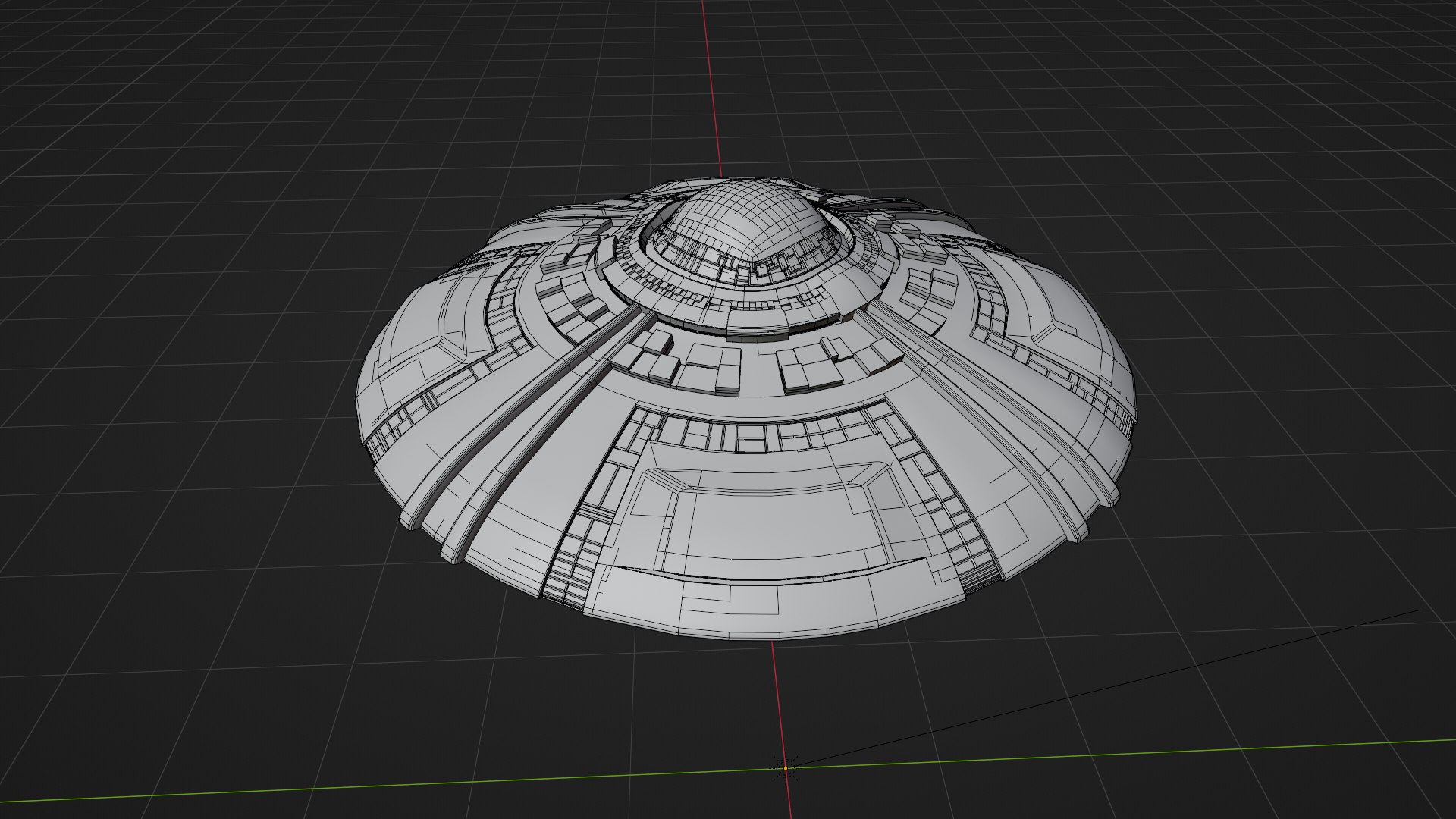 UFO 1 Golden Low Poly Game Asset 3D Model - TurboSquid 2053833