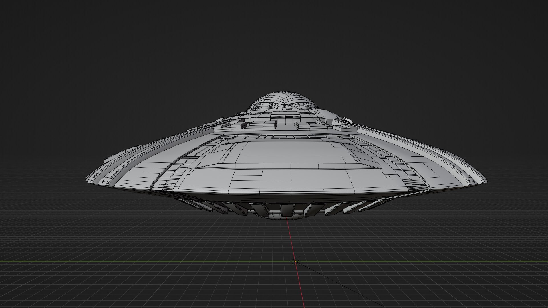 UFO 1 Golden Low Poly Game Asset 3D Model - TurboSquid 2053833