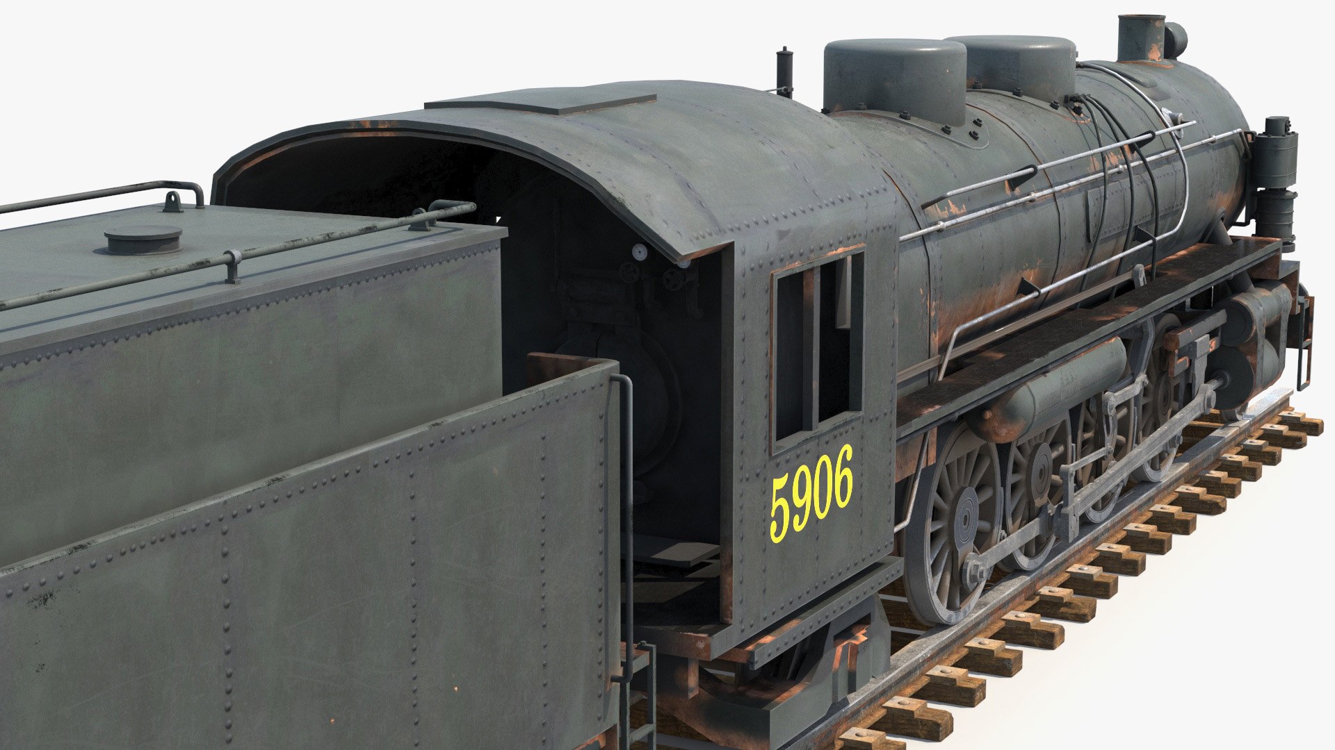 Steam Locomotive D59 Class 3D model - TurboSquid 1834172