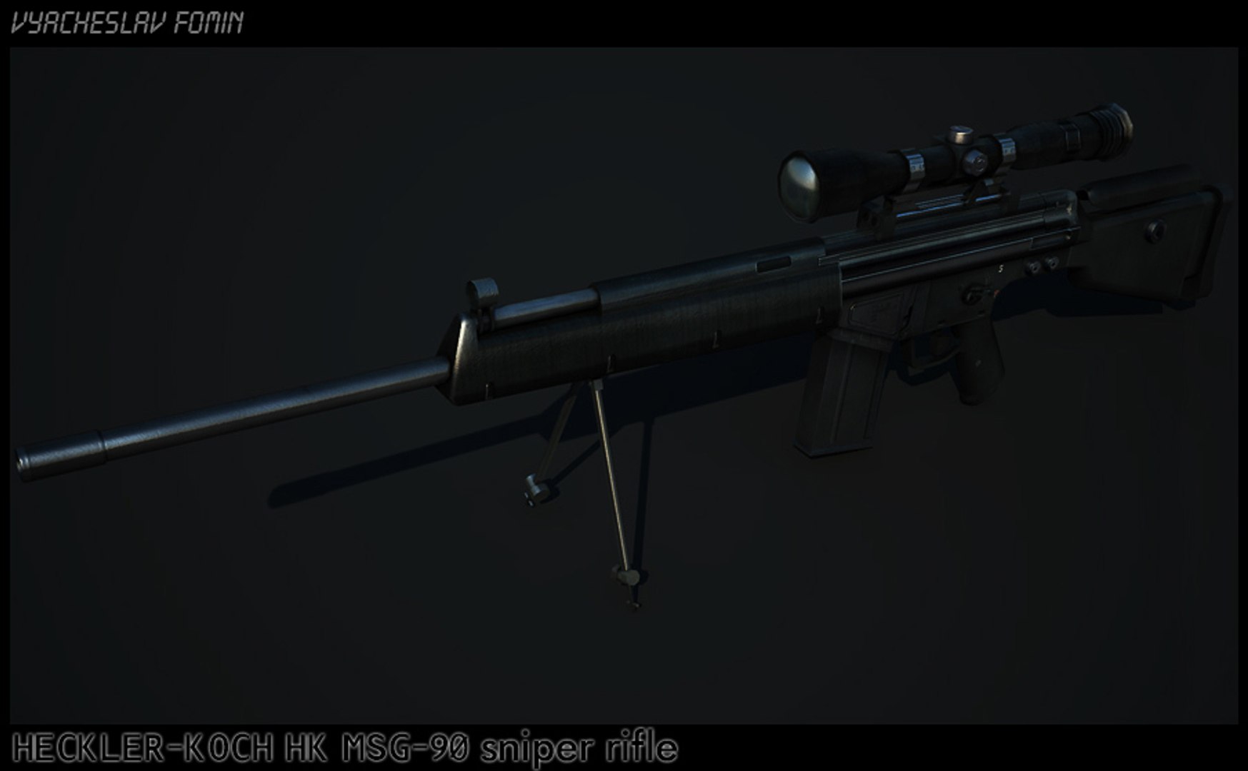 Free Msg90a1 Sniper Rifle 3d Model